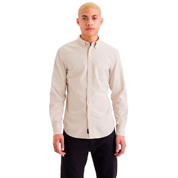 Dockers Stretch Oxford Slim Skjorta Med Långa ärmar Beige XL Man