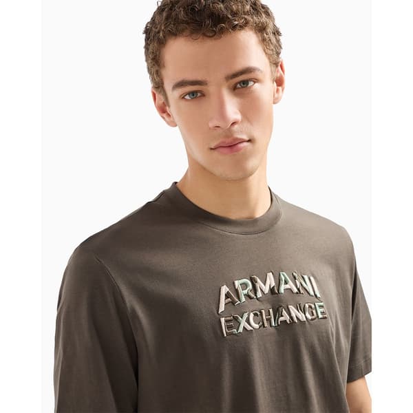 Armani Exchange 6dzthc-zjbyz T-shirt Med Korta ärmar Brun L Man