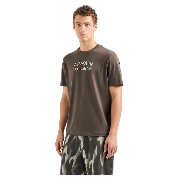 Armani Exchange 6dzthc-zjbyz T-shirt Med Korta ärmar Brun L Man