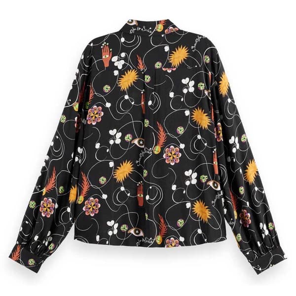 Scotch & Soda 179268 Blus Med Lång ärm Svart 38 Kvinna