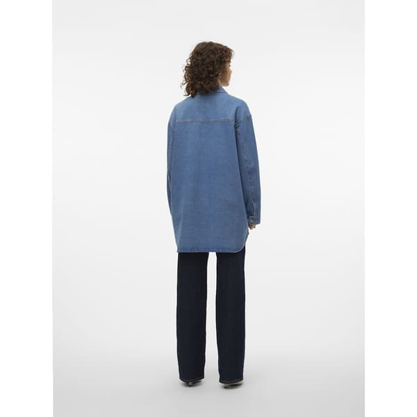 Vero Moda Naya Oversized Skjorte Med Lange ærmer Blå XS Kvinde