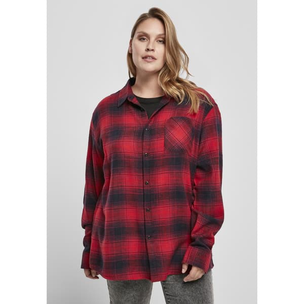 Urban Classics Checked Grunge Skjorte Med Lange ærmer Sort L Mand