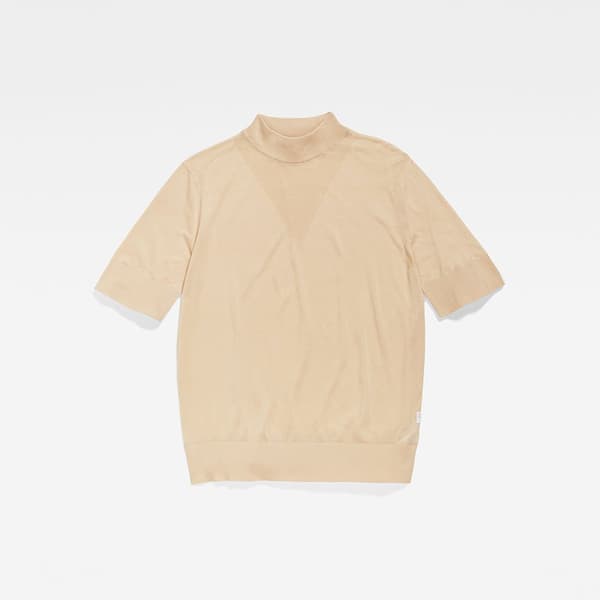 G-star Core Mock 3/4 ærmet T-shirt Beige XS Kvinde