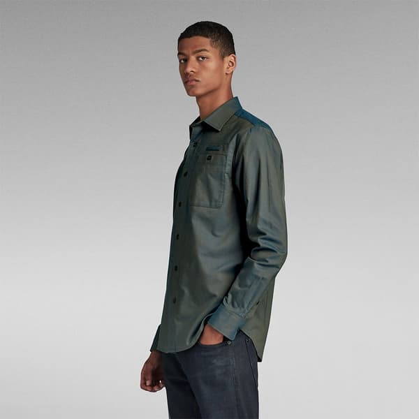 G-star Bristum 20 Slim Fit Skjorte Med Lange ærmer Grøn S Mand