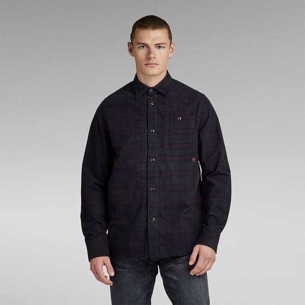 G-star Workwear Panel Regular Fit Skjorte Med Lange ærmer Sort 2XL Mand