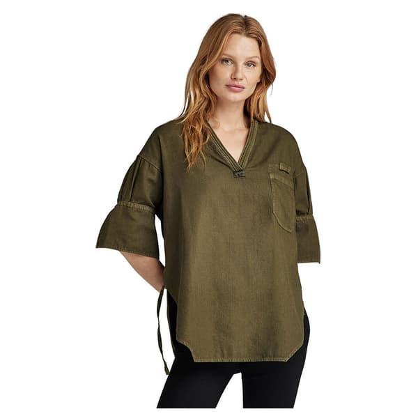 G-star Woven Tunic Kortärmad Skjorta Grönt M Kvinna