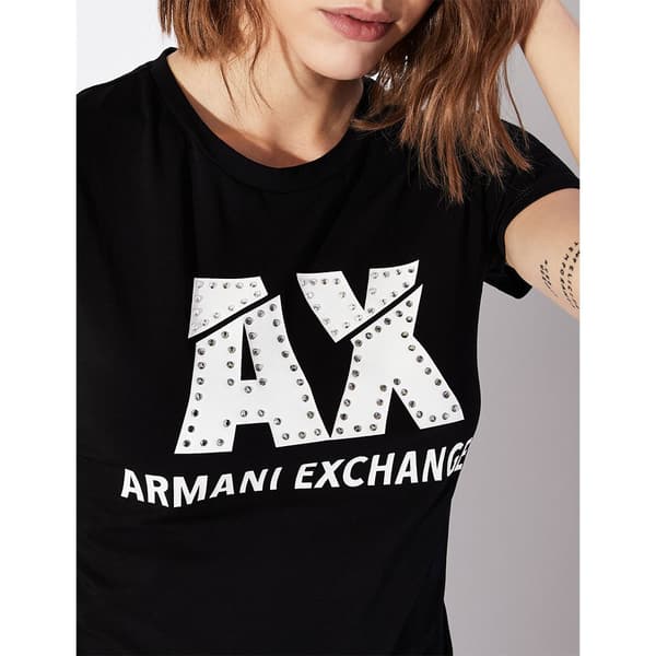 Armani Exchange 8nyt86_y8c7z T-shirt Med Korte ærmer Sort S Kvinde