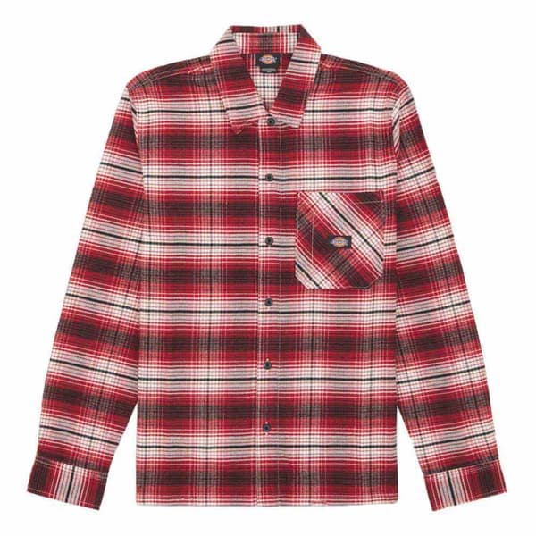 Dickies Forest Check Skjorte Med Lange ærmer Rød XL Mand