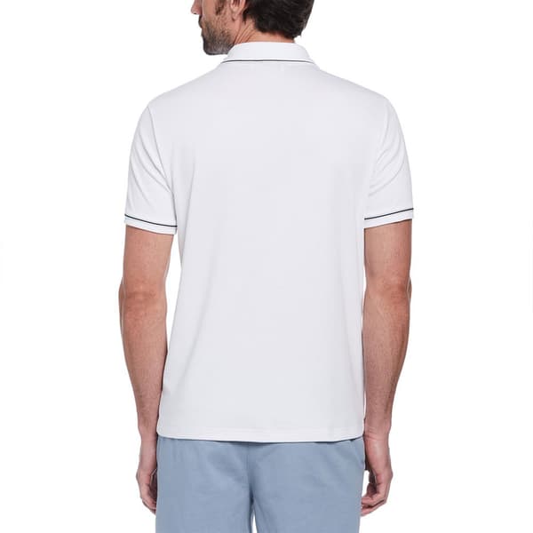 Original Penguin Earl Organic Interlock 3d Sticker Pete Kortärmad Polotröja Vit M Man