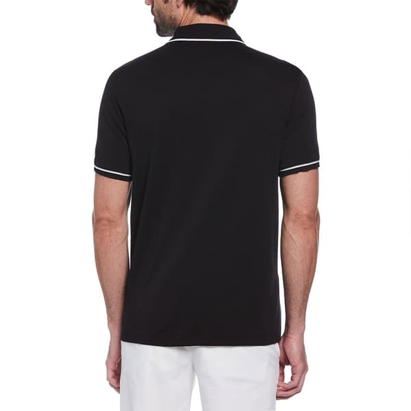 Original Penguin Earl Organic Interlock 3d Sticker Pete Kortærmet Polo Sort M Mand