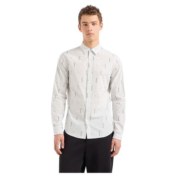 Armani Exchange 6dzc06-zn5dz Skjorte Med Lange ærmer Hvid XL Mand