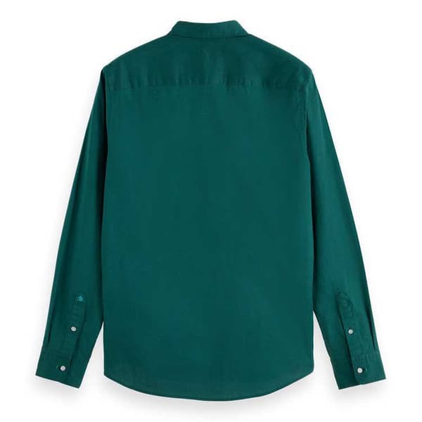 Scotch & Soda Essential Solid Skjorta Med Långa ärmar Grönt XL Man
