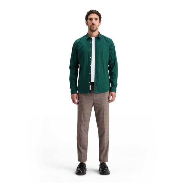 Scotch & Soda Essential Solid Skjorta Med Långa ärmar Grönt XL Man