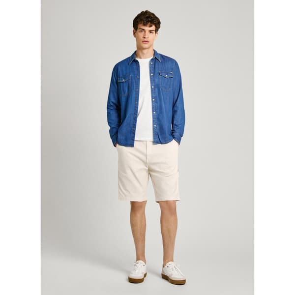 Pepe Jeans Pm308586 Skjorta Med Långa ärmar Blå M Man