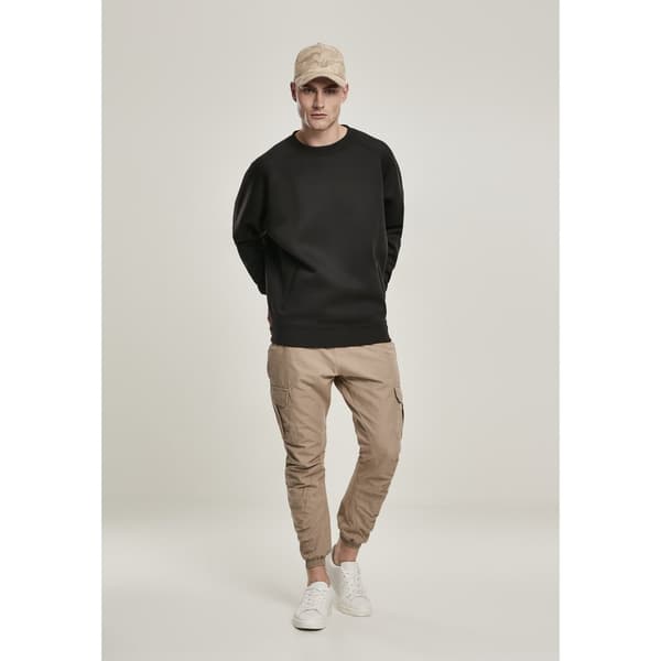 Urban Classics Raglan Zip Pocket Crew T-shirt Sort S Mand