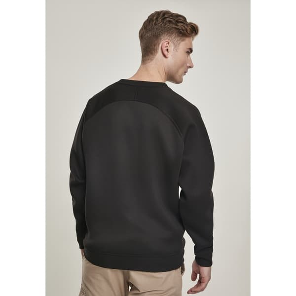 Urban Classics Raglan Zip Pocket Crew T-shirt Sort S Mand