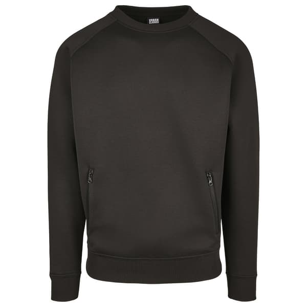 Urban Classics Raglan Zip Pocket Crew T-shirt Sort S Mand