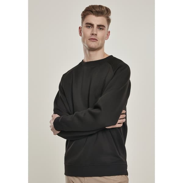 Urban Classics Raglan Zip Pocket Crew T-shirt Sort S Mand