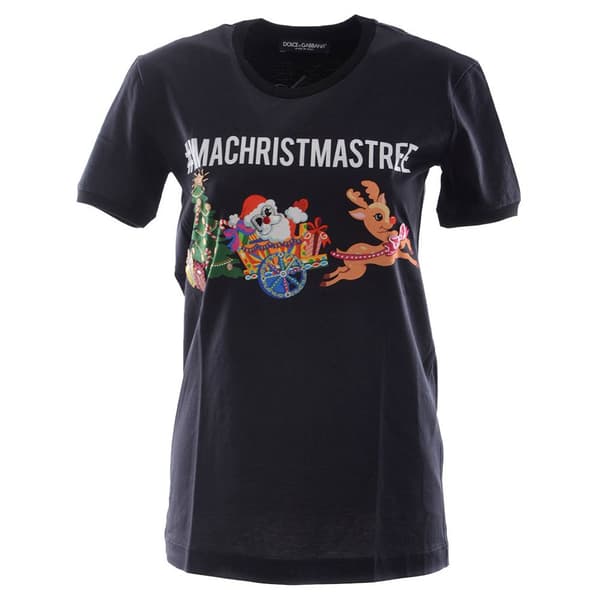 Dolce & Gabbana 730781 T-shirt Med Korta ärmar Svart 42 Kvinna