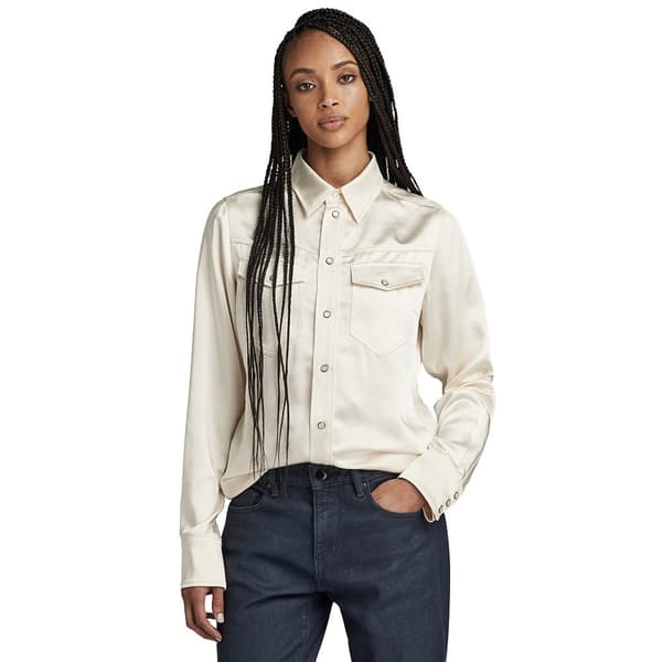 G-star D24229-d414 Skjorta Med Långa ärmar Beige S Kvinna