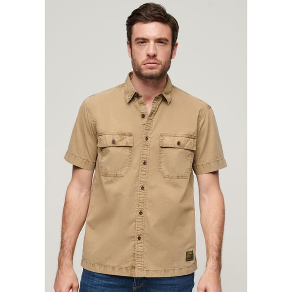 Superdry Military Kortärmad Skjorta Beige 2XL Man
