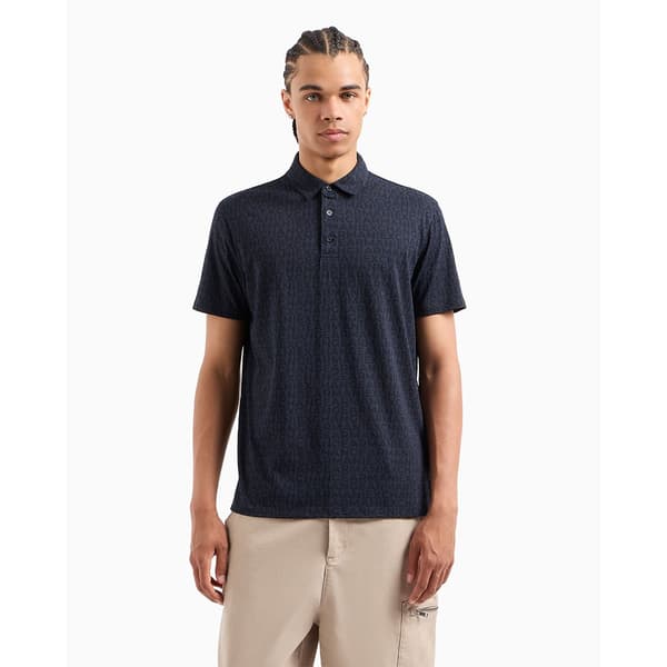 Armani Exchange 6dzffd-zjh4z Kortärmad Polotröja Svart M Man