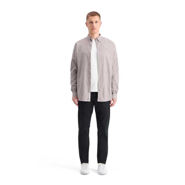Scotch & Soda Essential Oxford Solid Skjorte Med Lange ærmer Grå XL Mand