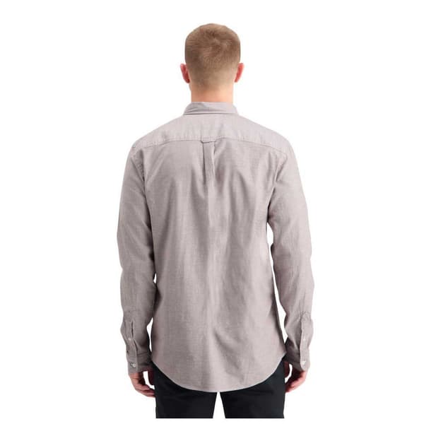 Scotch & Soda Essential Oxford Solid Skjorte Med Lange ærmer Grå XL Mand