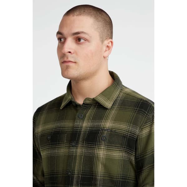 O´neill Flannel Check Skjorte Med Lange ærmer Grøn S Mand