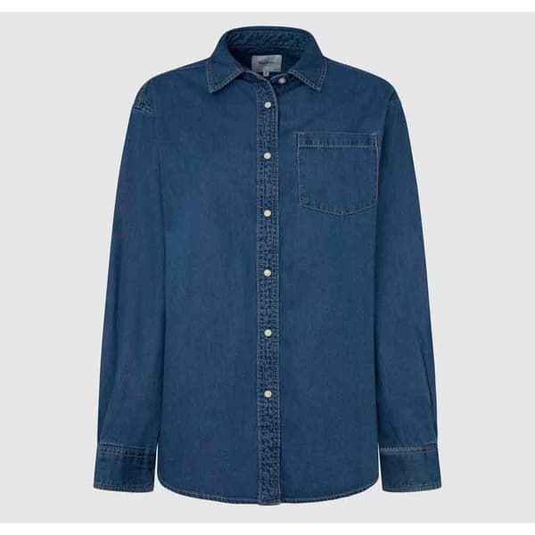 Pepe Jeans Pl304895 Skjorta Med Långa ärmar Blå S Kvinna
