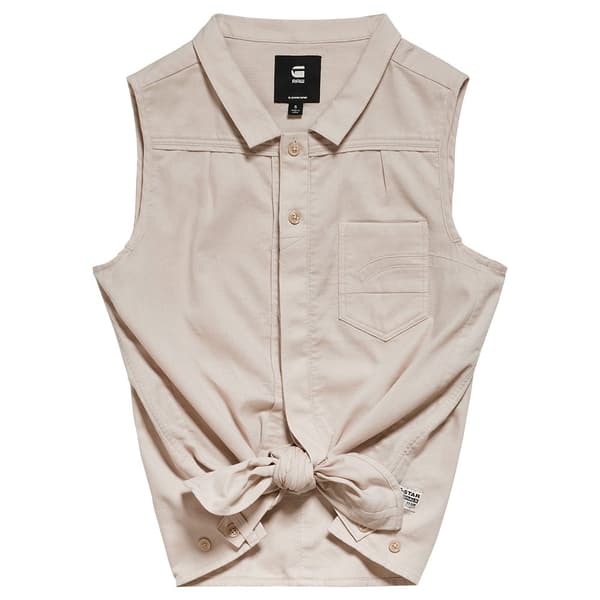 G-star D24249-d125 Ärmlös Skjorta Beige XL Kvinna