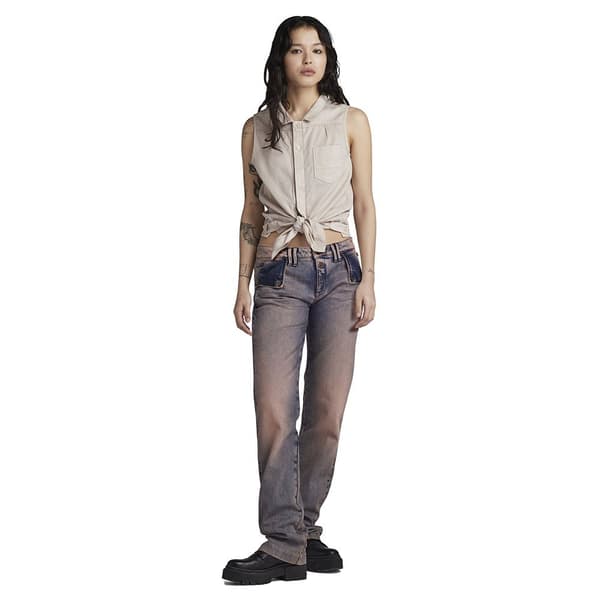 G-star D24249-d125 Ärmlös Skjorta Beige XL Kvinna