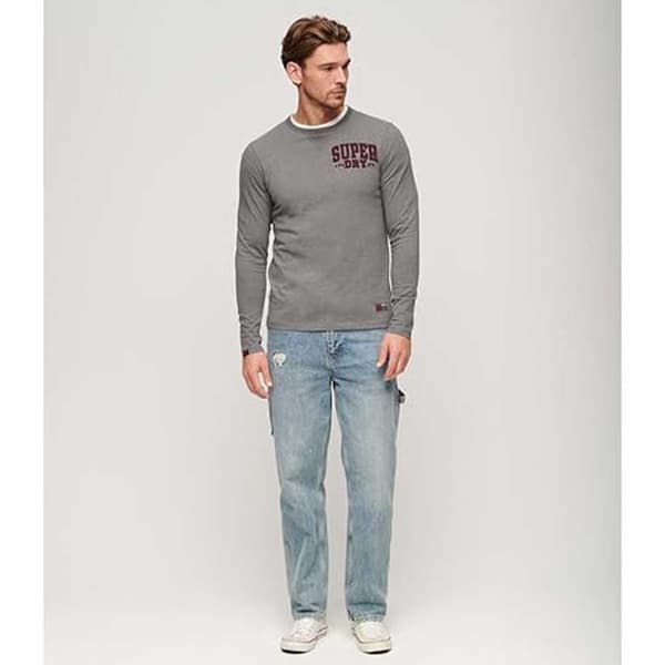 Superdry Vintage Athletic Chest T-shirt Med Lång ärm Grå XL Man