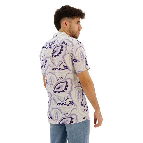 Superdry Open Collar Print Kortärmad Skjorta Grå L Man