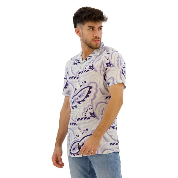 Superdry Open Collar Print Kortärmad Skjorta Grå M Man