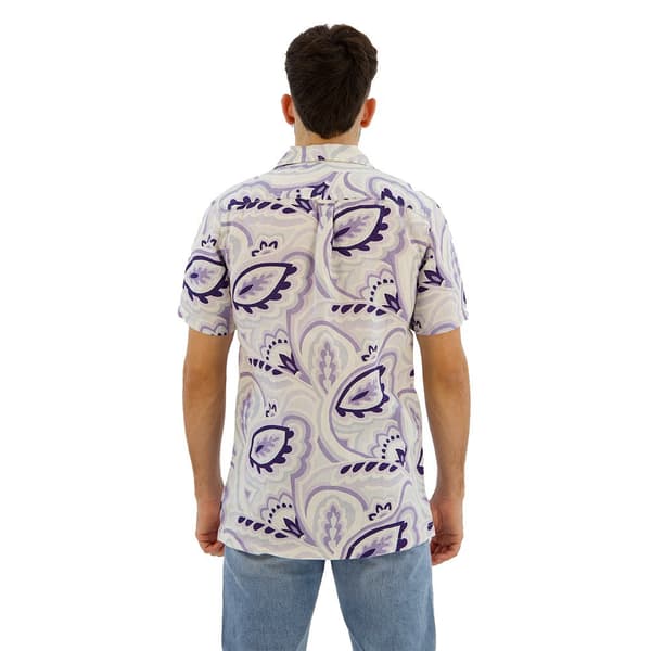 Superdry Open Collar Print Kortärmad Skjorta Grå M Man