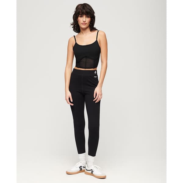 Superdry Sport Tech Corset Hihaton T-paita Musta M Nainen