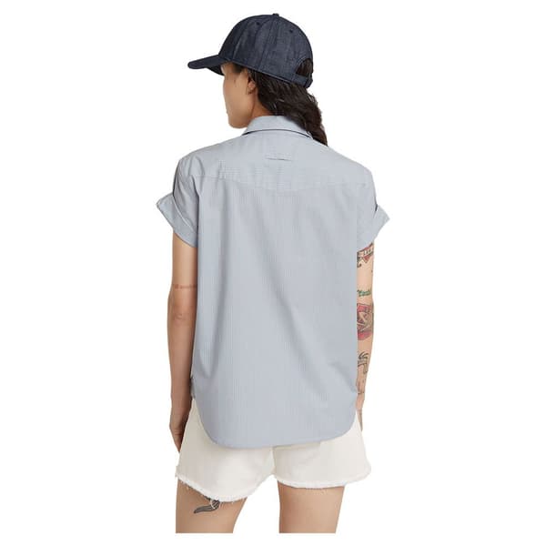 G-star Military Button Down Kortärmad Skjorta Lila S Kvinna