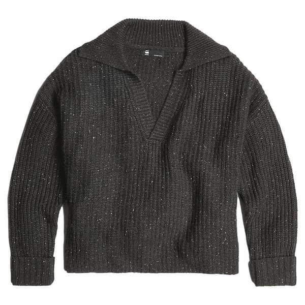 G-star D25220-d890 Heavy Polo Med Lange ærmer Sort S Kvinde
