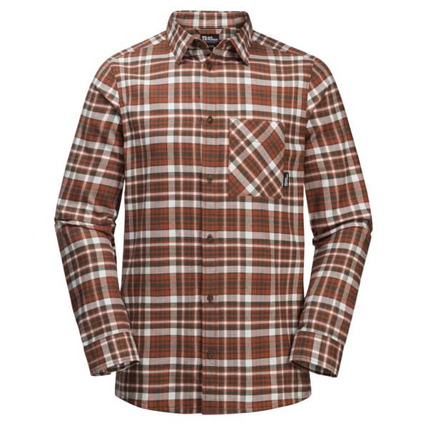 Jack Wolfskin Bergweg Skjorte Med Lange ærmer Brun S Mand