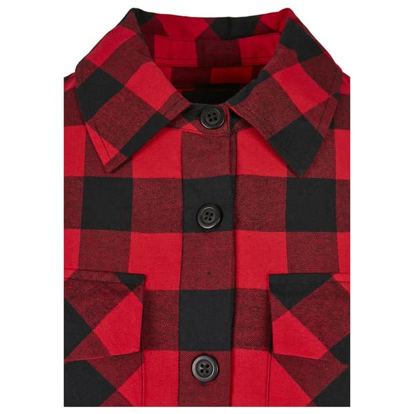 Urban Classics Flannel Lace-up Skjorte Sort S Kvinde