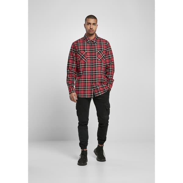 Urban Classics Checked Roots Skjorte Rød S Mand
