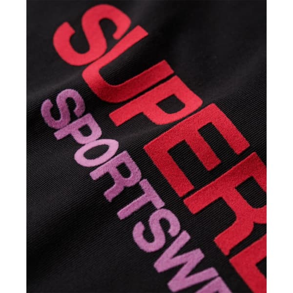 Superdry Sportswear Logo Fitted T-shirt Med Korta ärmar Svart XS Kvinna