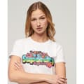 Miniatyrbild 3 av 4: Superdry Cali Sticker Fitted T-shirt Med Korta ärmar Vit XS Kvinna