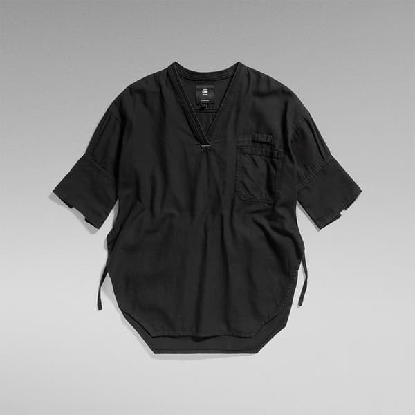 G-star Woven Tunic Kortærmet Skjorte Sort M Kvinde