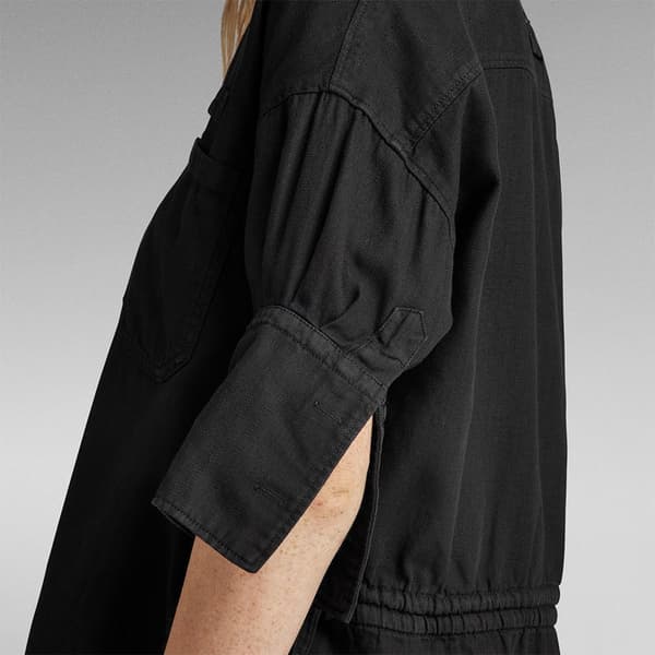 G-star Woven Tunic Kortærmet Skjorte Sort M Kvinde