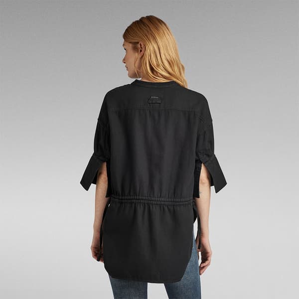 G-star Woven Tunic Kortærmet Skjorte Sort M Kvinde
