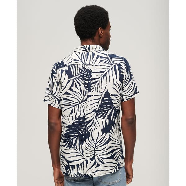 Superdry Open Collar Print Kortärmad Skjorta Flerfärgad S Man