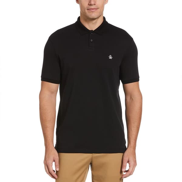Original Penguin Daddy Organic Pique Sticker Pete Kortærmet Polo Sort M Mand