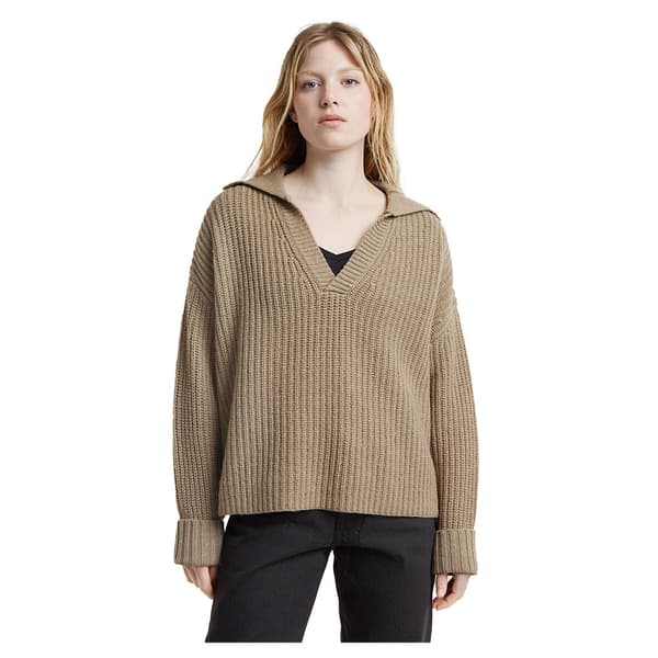 G-star D25220-d890 Heavy Pikétröja Med Lång ärm Beige S Kvinna